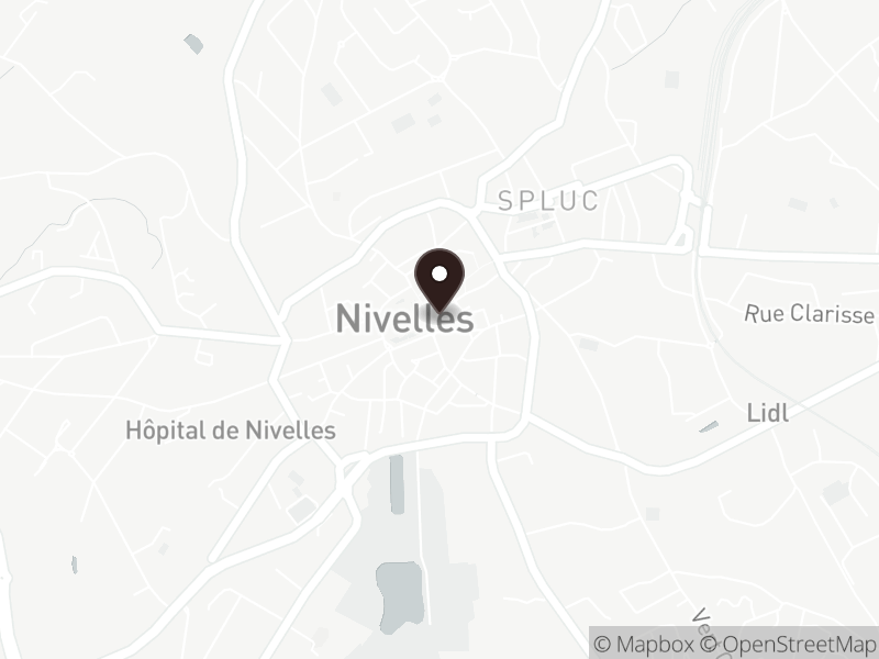 Kaart met het adres van Nivelles