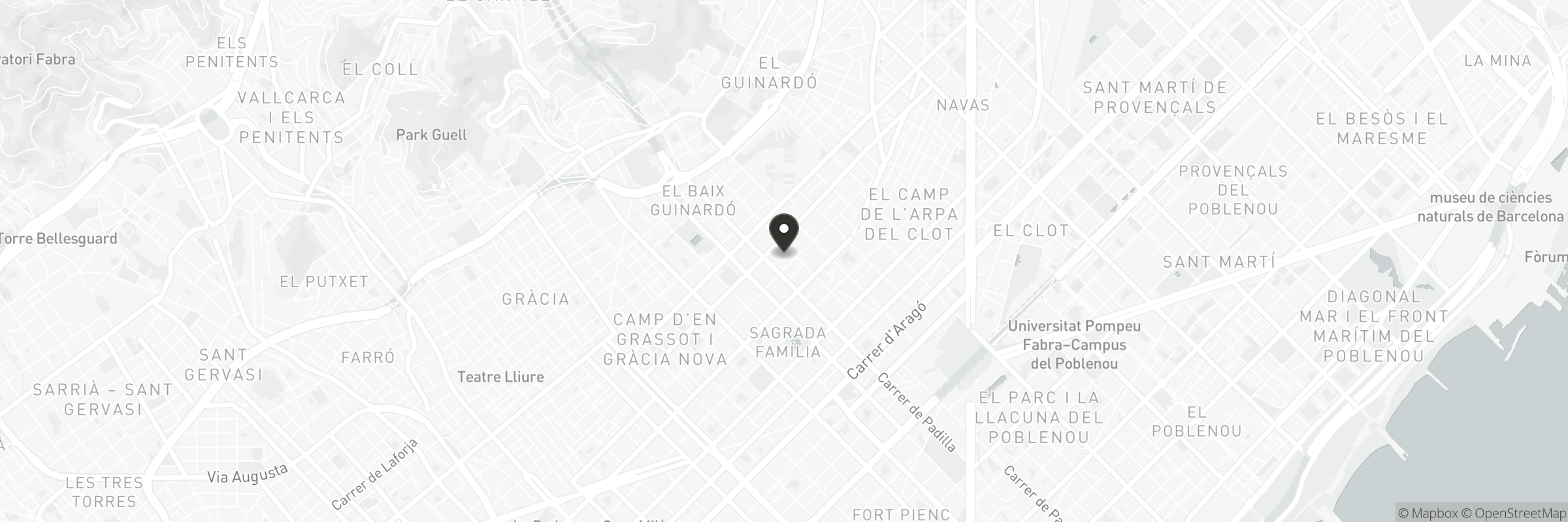 Mapa que mostra l'adreça de Restaurante Gaudeix Barcelona