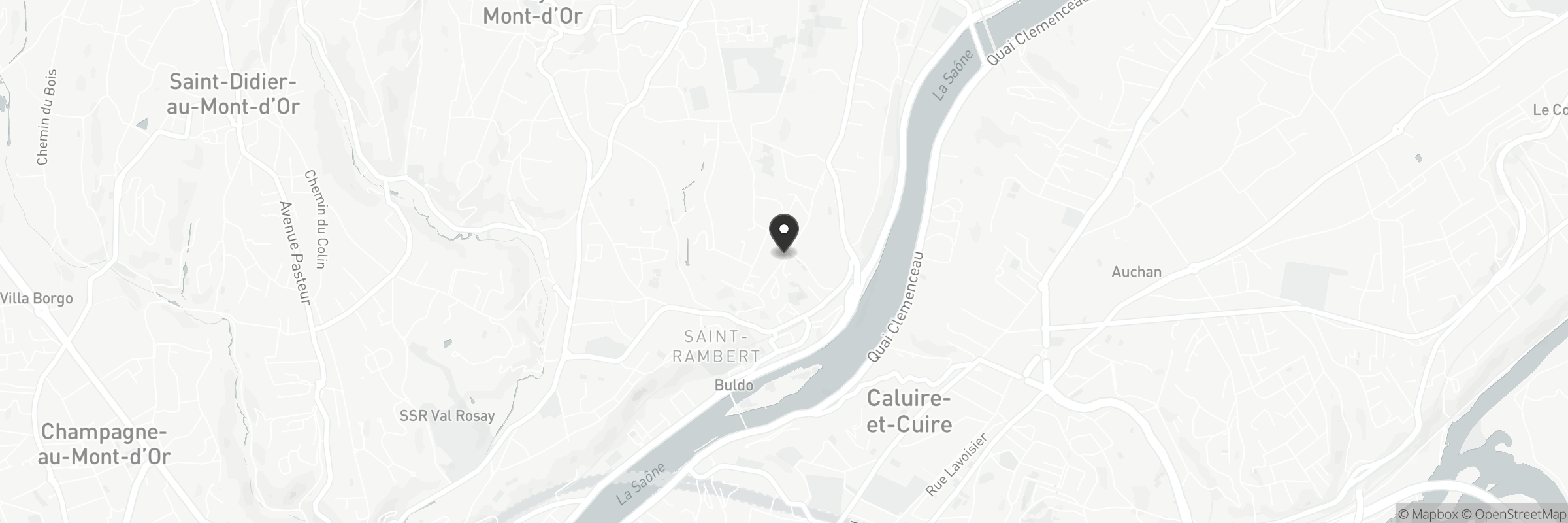 Map showing the address of Lyon Mon Amour