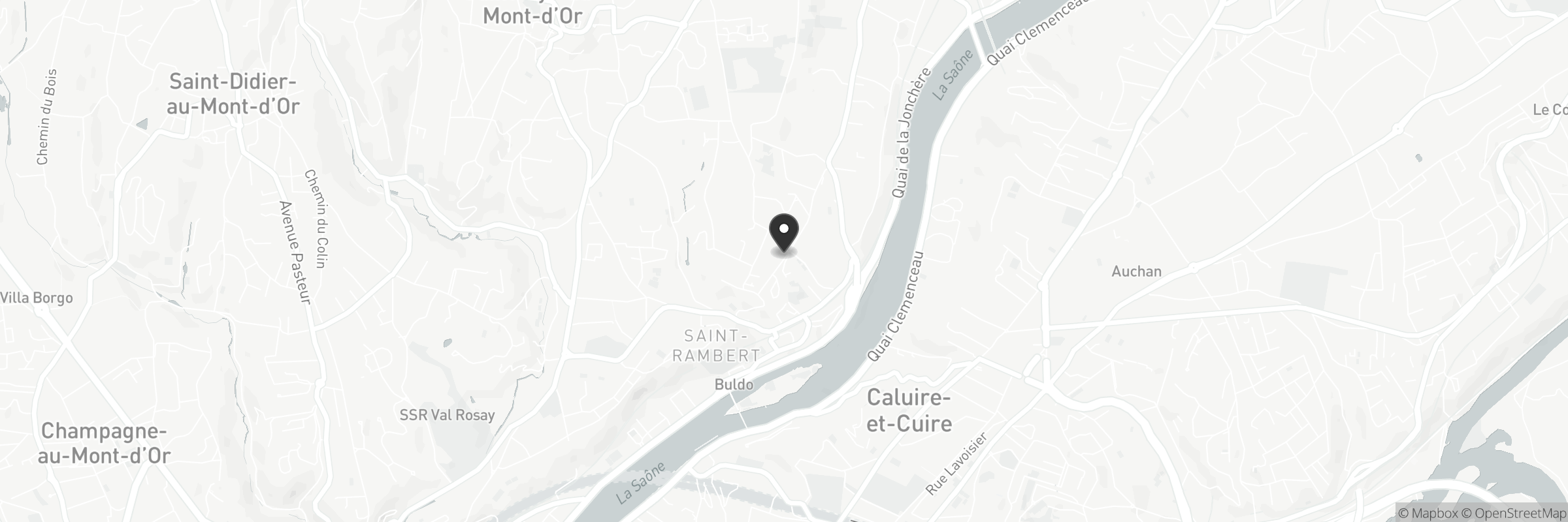 Map showing the address of Lyon Mon Amour