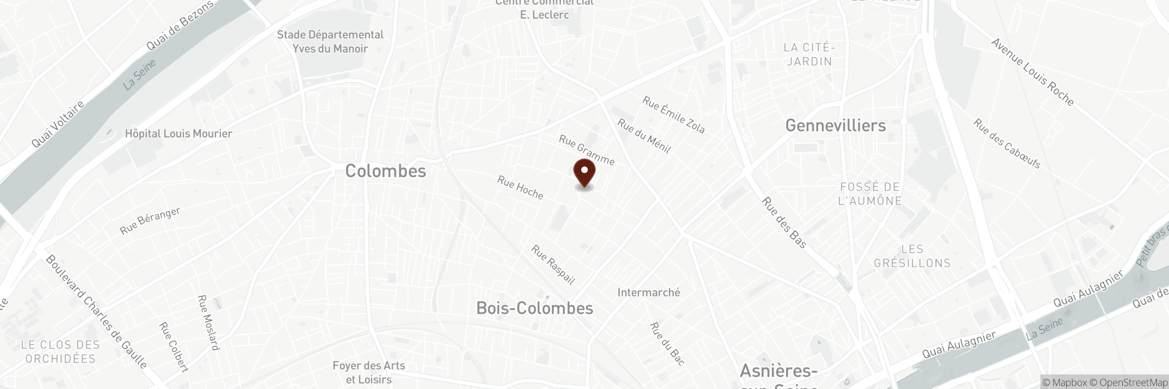 Map showing the address of Pizza Del Popolo - Bois-Colombes