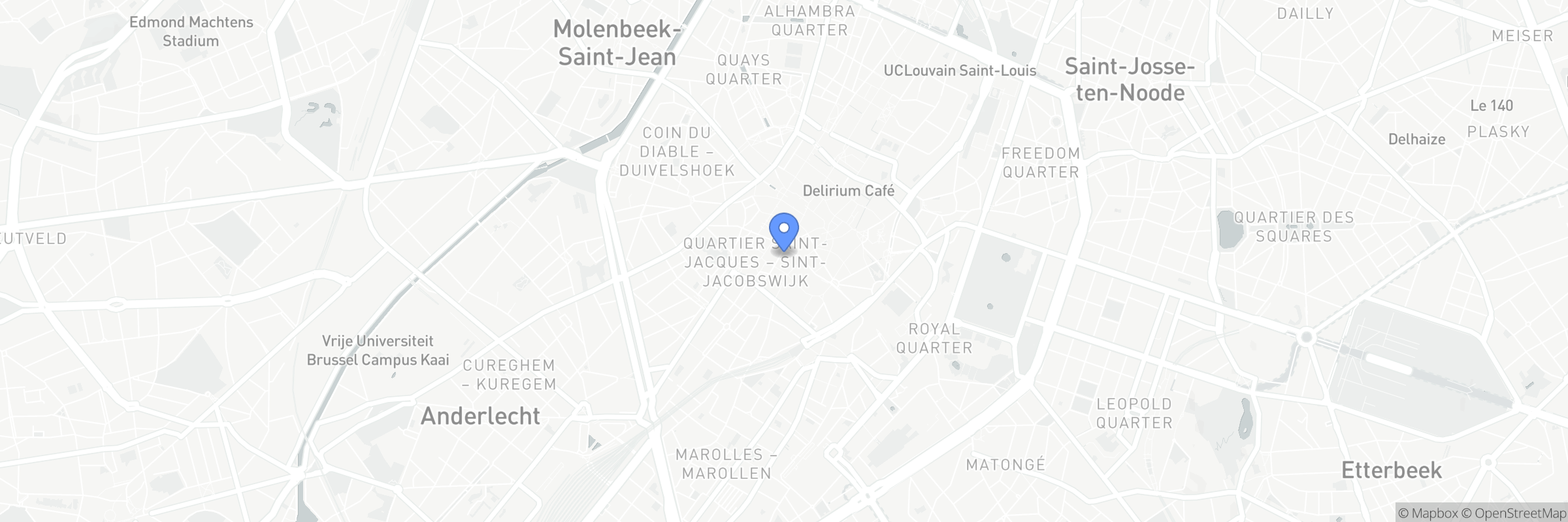 Map showing the address of Le Lotus Bleu