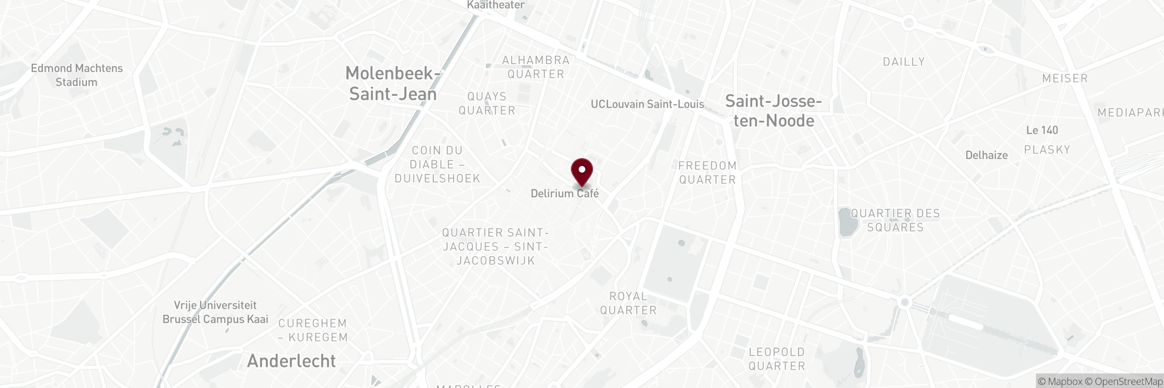 Map showing the address of La Maison des Gourmands