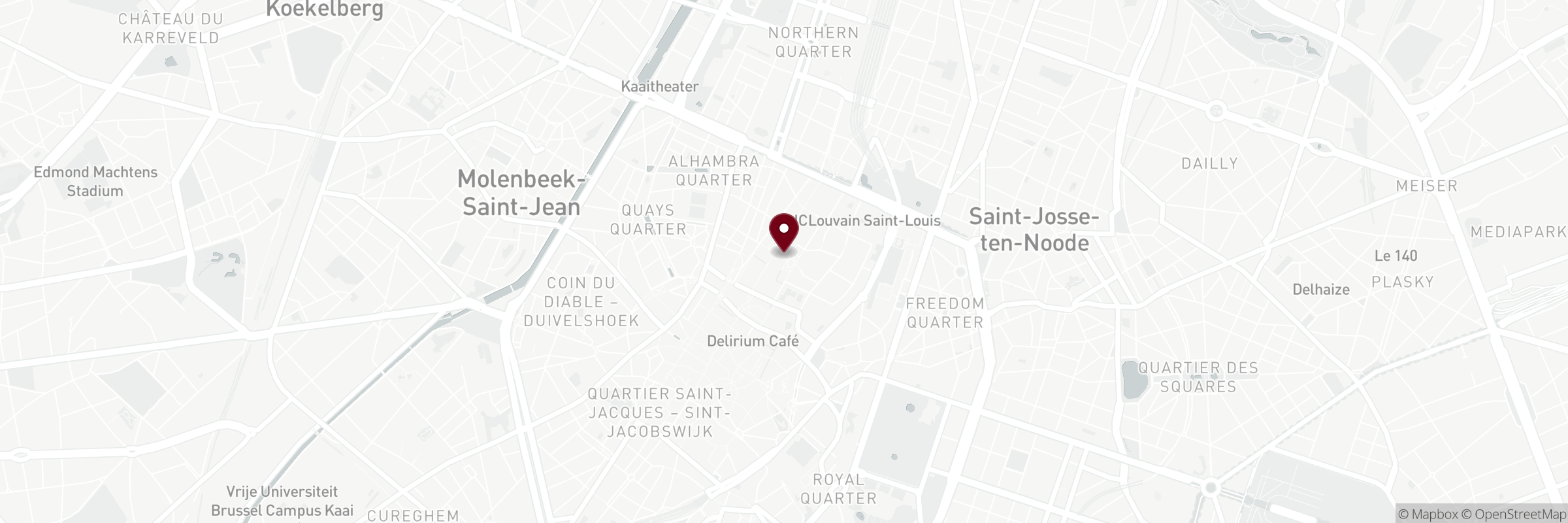 Map showing the address of Restaurant Taverne Brosella