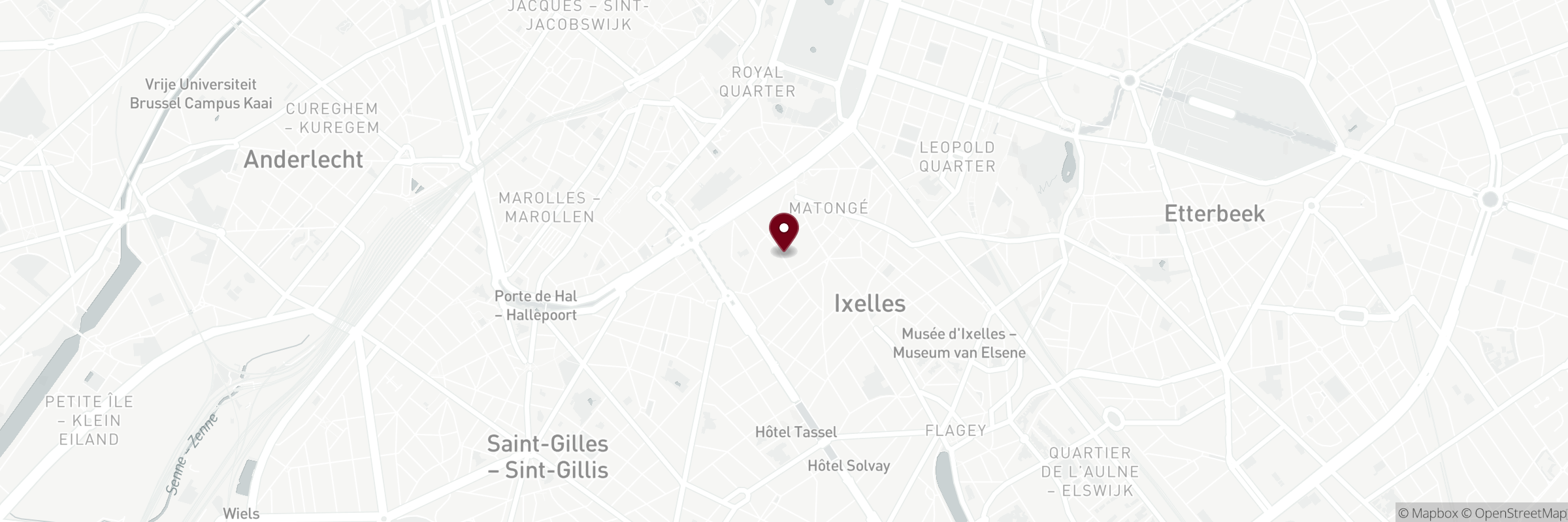 Mapa con la dirección de Les Brassins - Estaminet Bruxellois