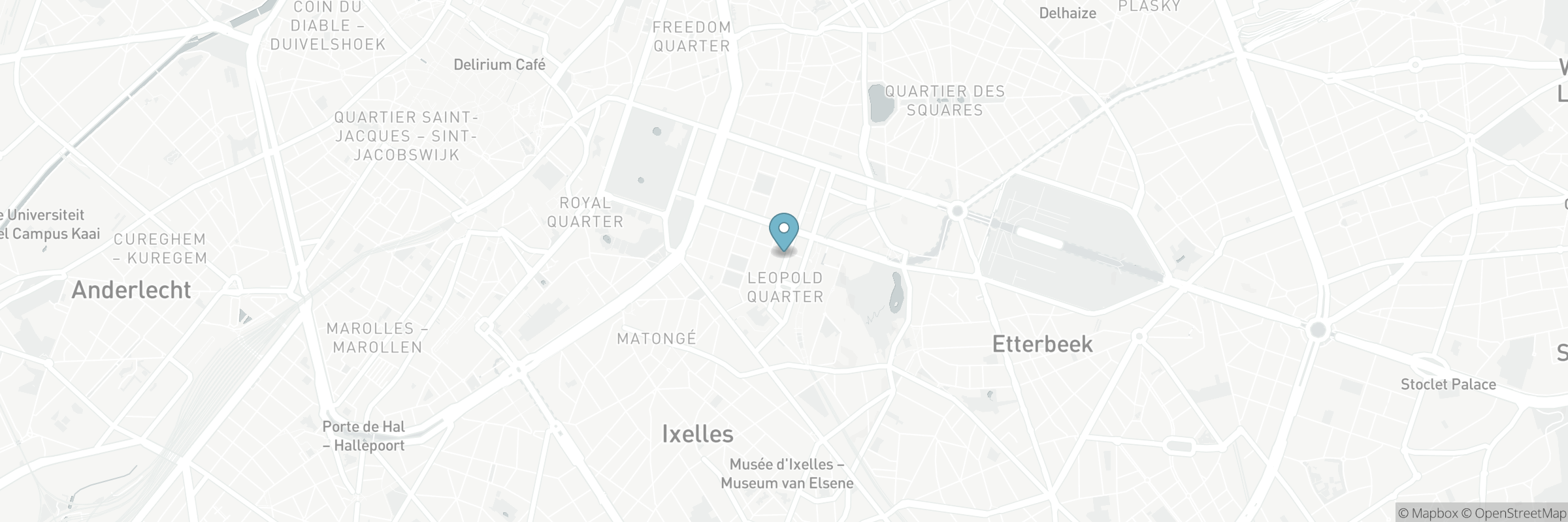 Kaart met het adres van Chez Teo - Montoyer