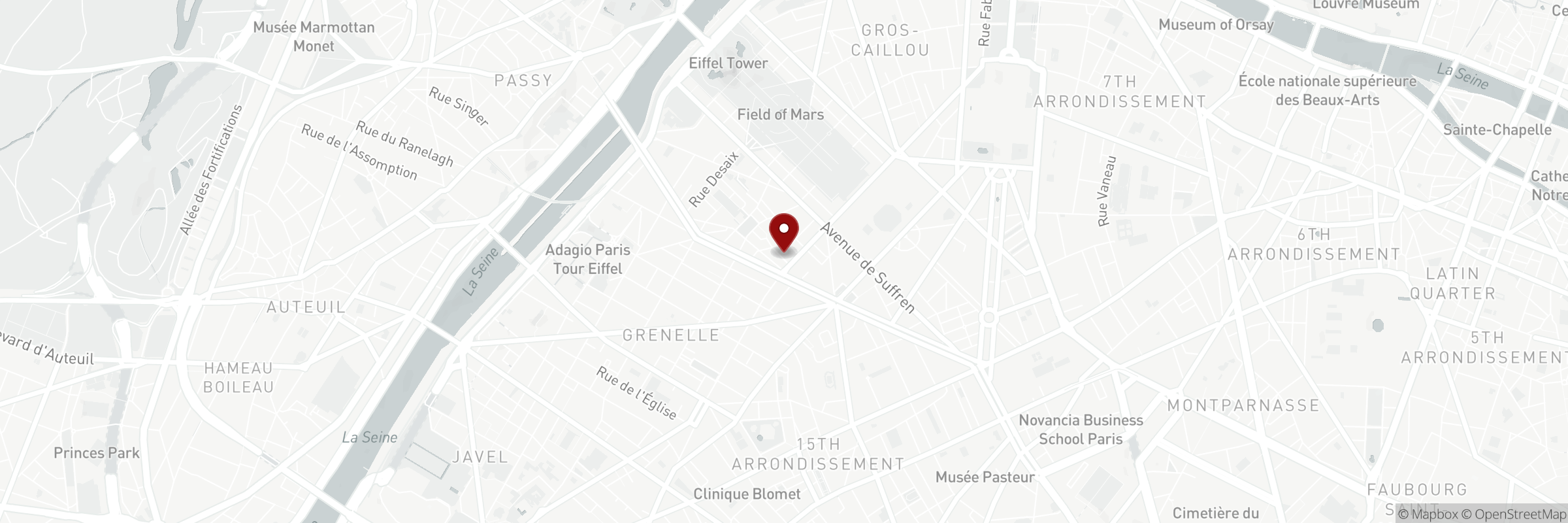 Map showing the address of Le Palais de Raja Maharaja