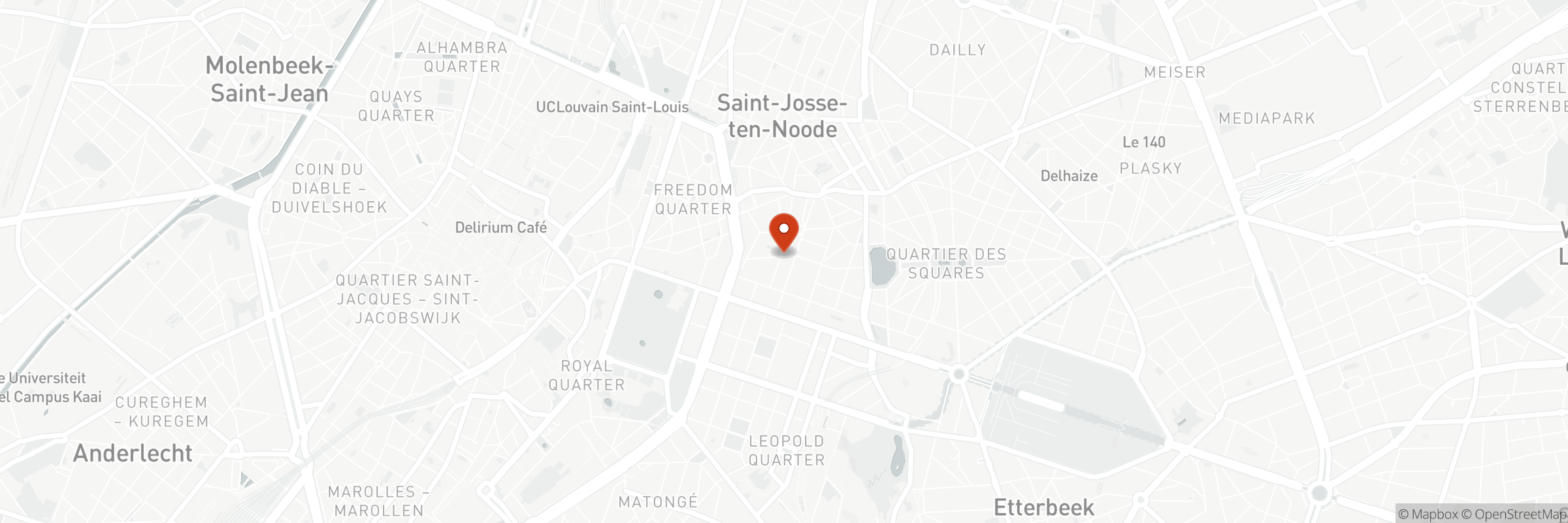 Map showing the address of Les 4 jeudis