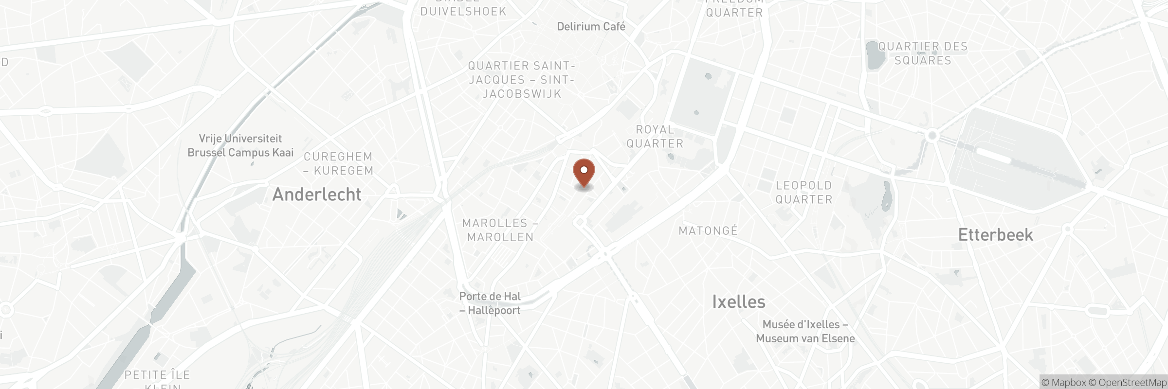 Map showing the address of Le Troisième Acte