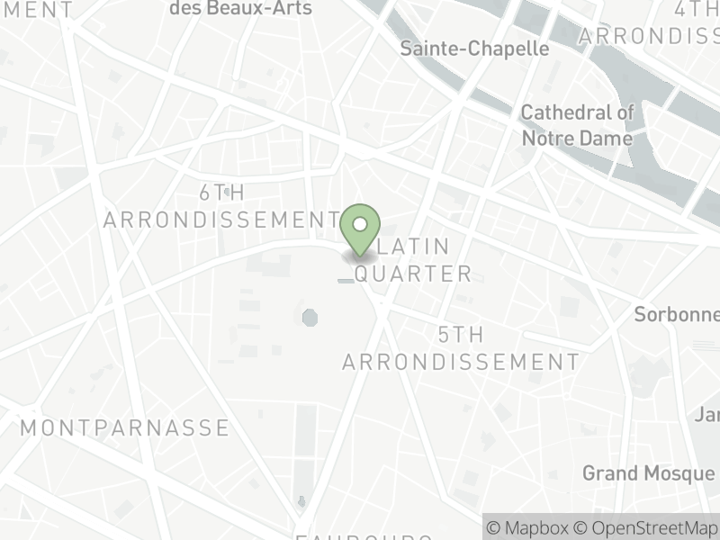 Map showing the address of Treize au Jardin