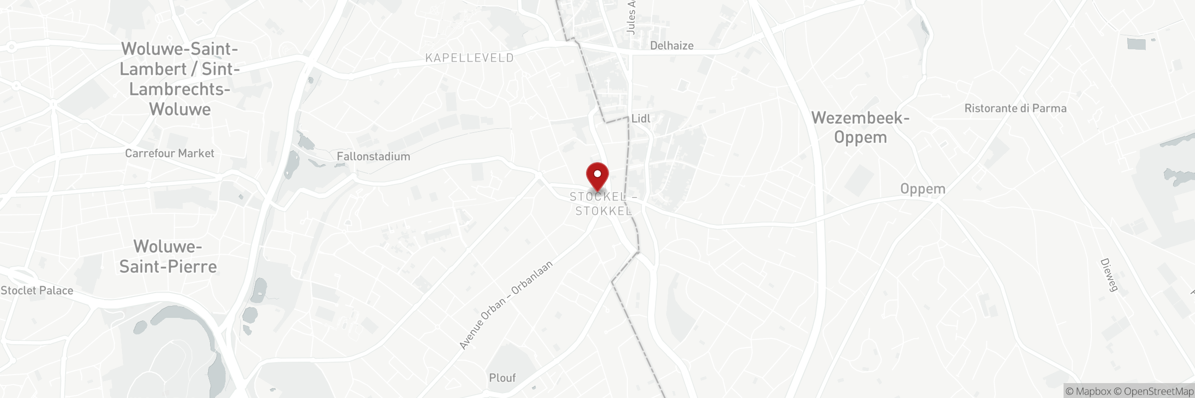 Kaart met het adres van Pâtisserie Sirre - Stockel