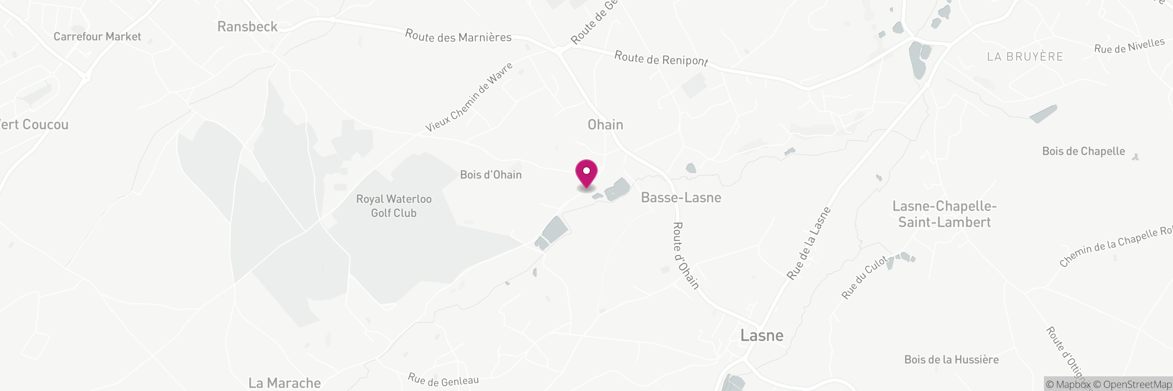 Map showing the address of Traiteur de la Roseraie