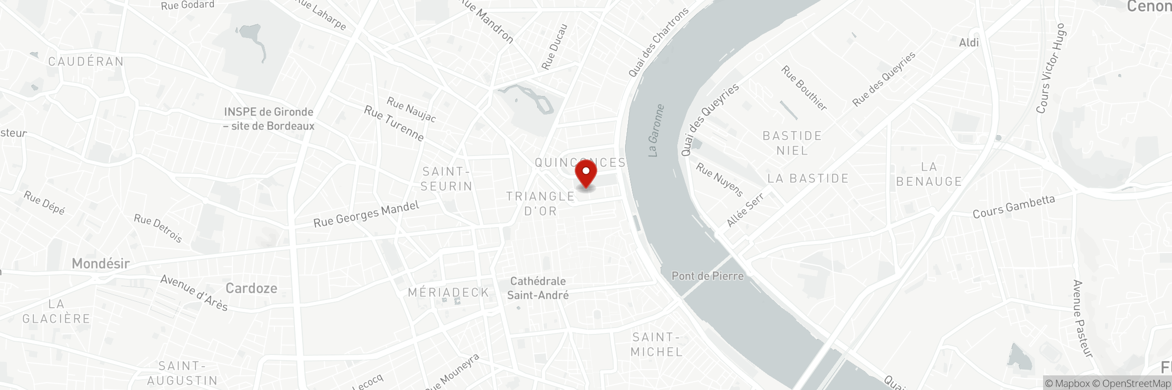 Die Karte zeigt die Adresse von Brasserie l'Orleans