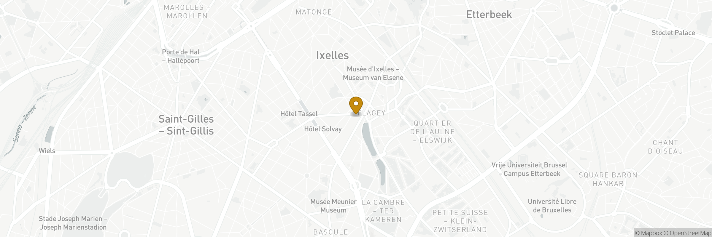 Map showing the address of Les Super Filles du Tram