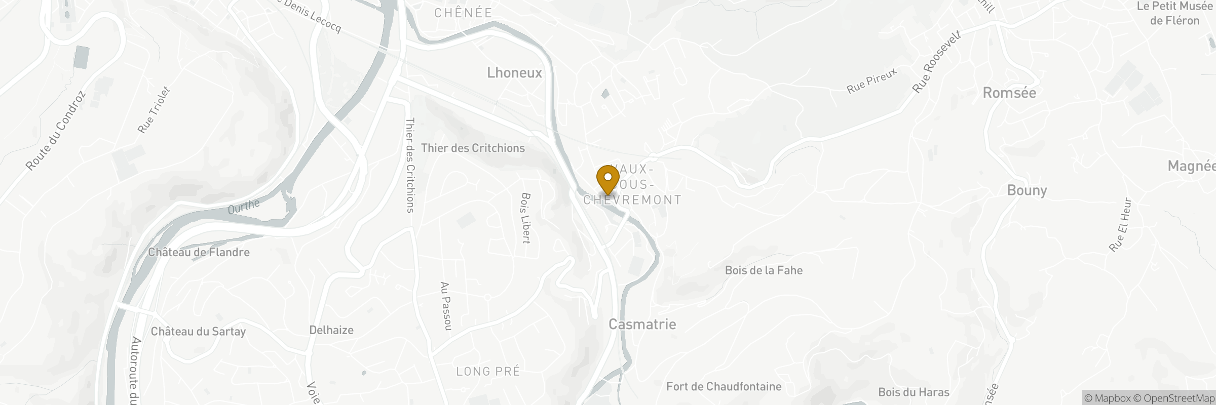 Die Karte zeigt die Adresse von Le Chèvremont