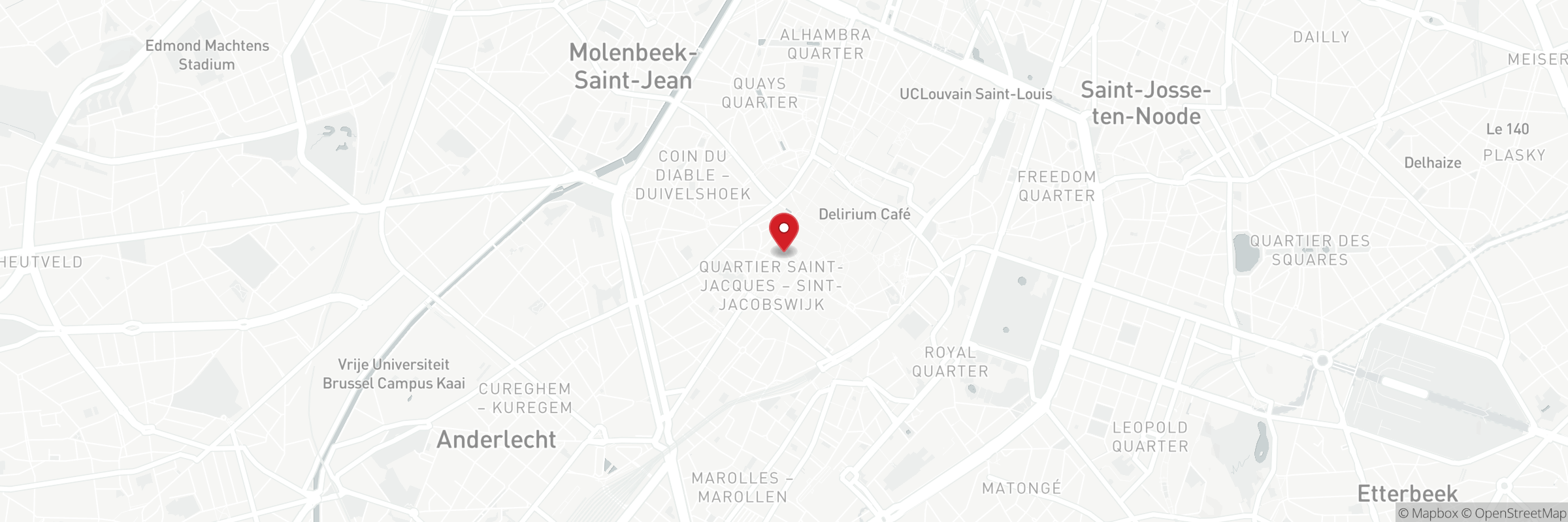 Map showing the address of Sushi Bourse