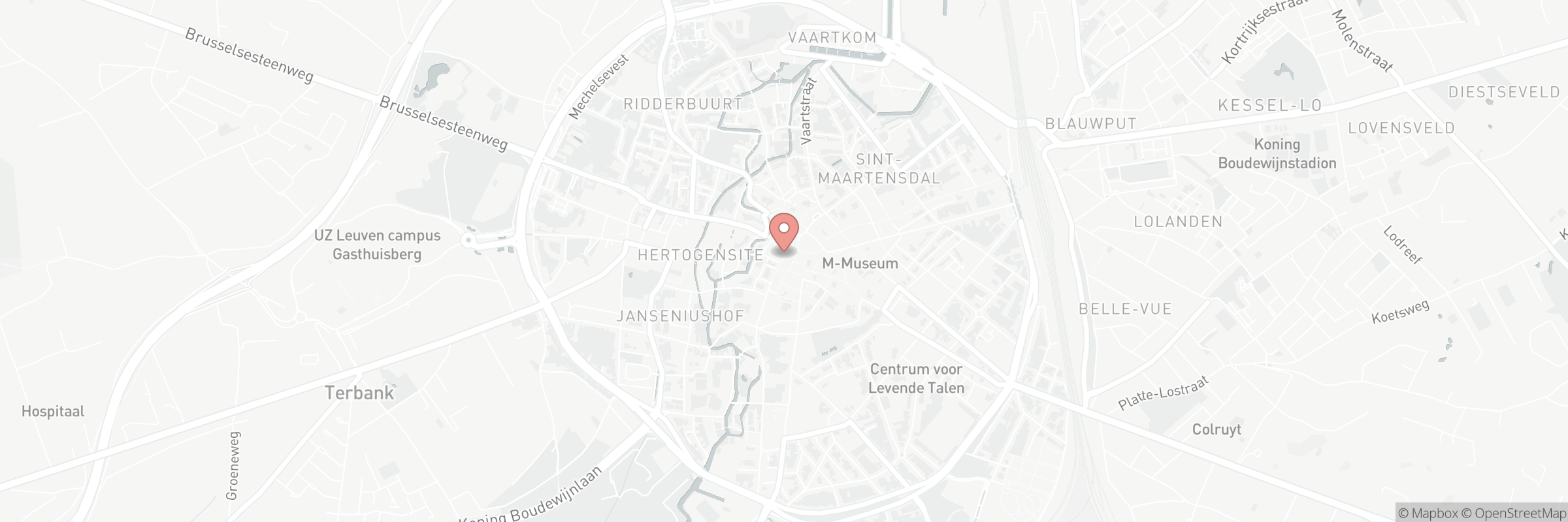 Kaart met het adres van Poke House - Leuven