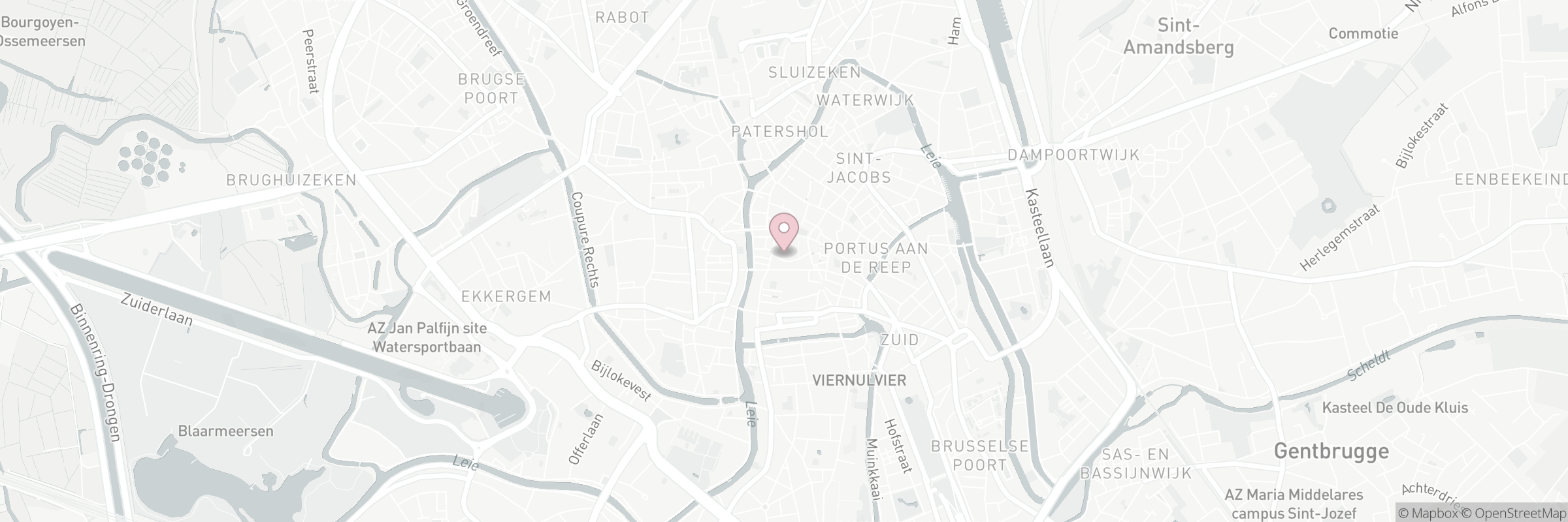 Kaart met het adres van Poke House - Gent