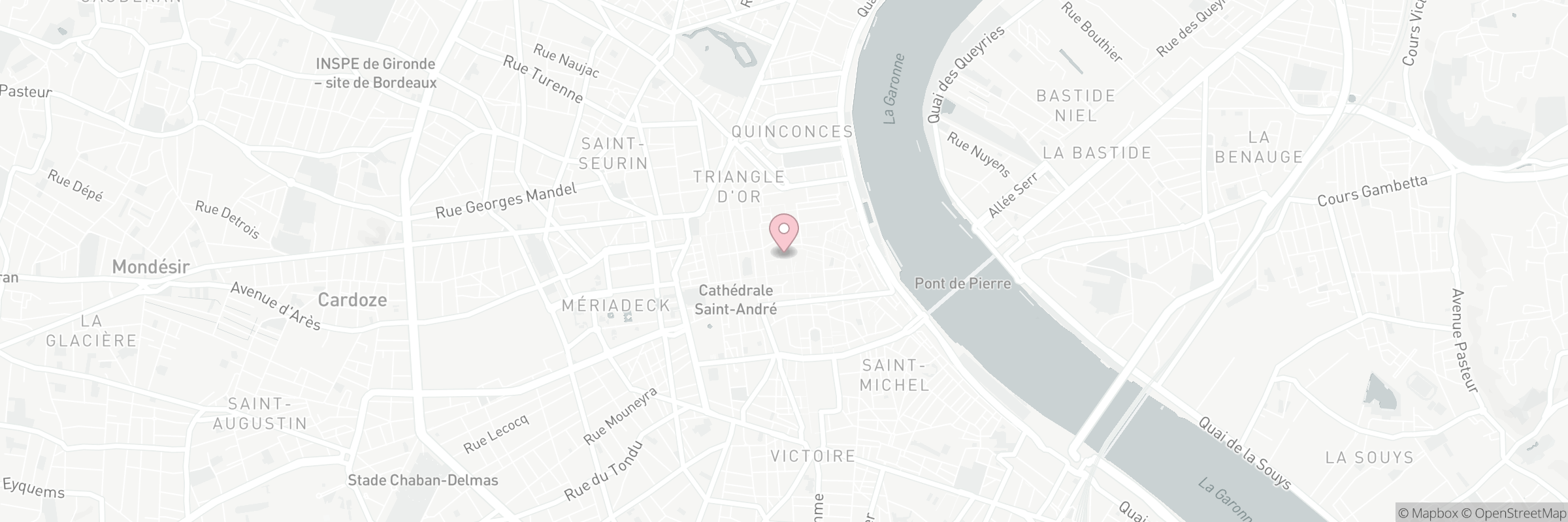 Carte indiquant l'adresse de Matsuri - Bordeaux St Catherine