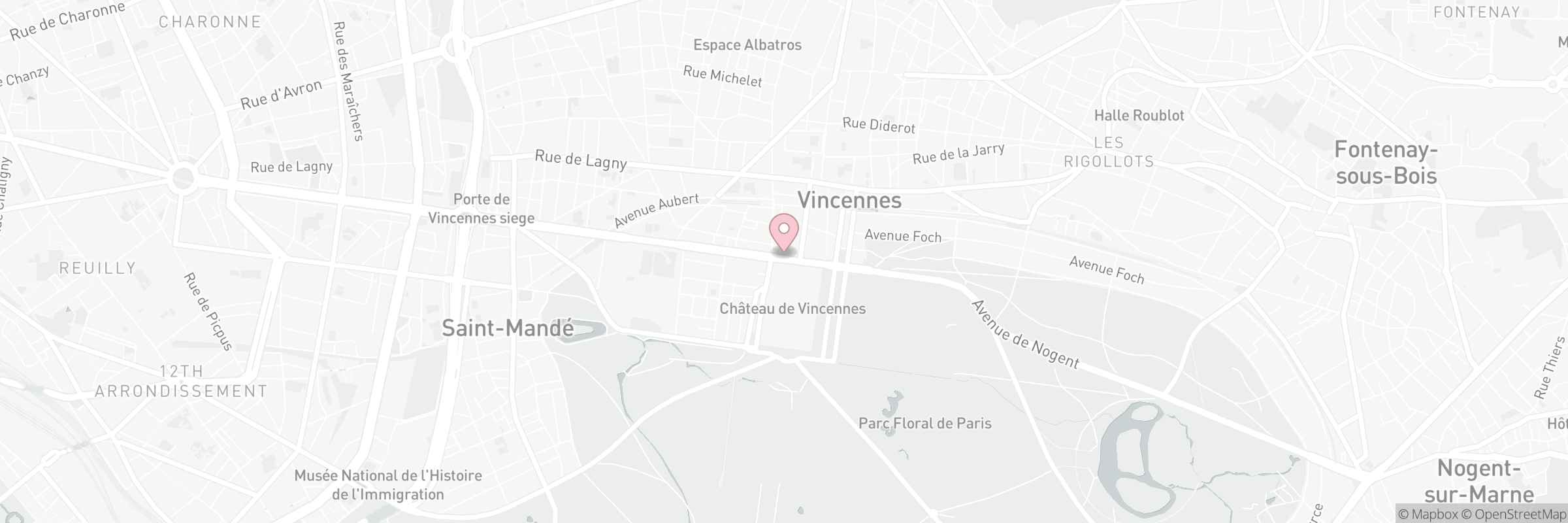 Carte indiquant l'adresse de Matsuri - Vincennes