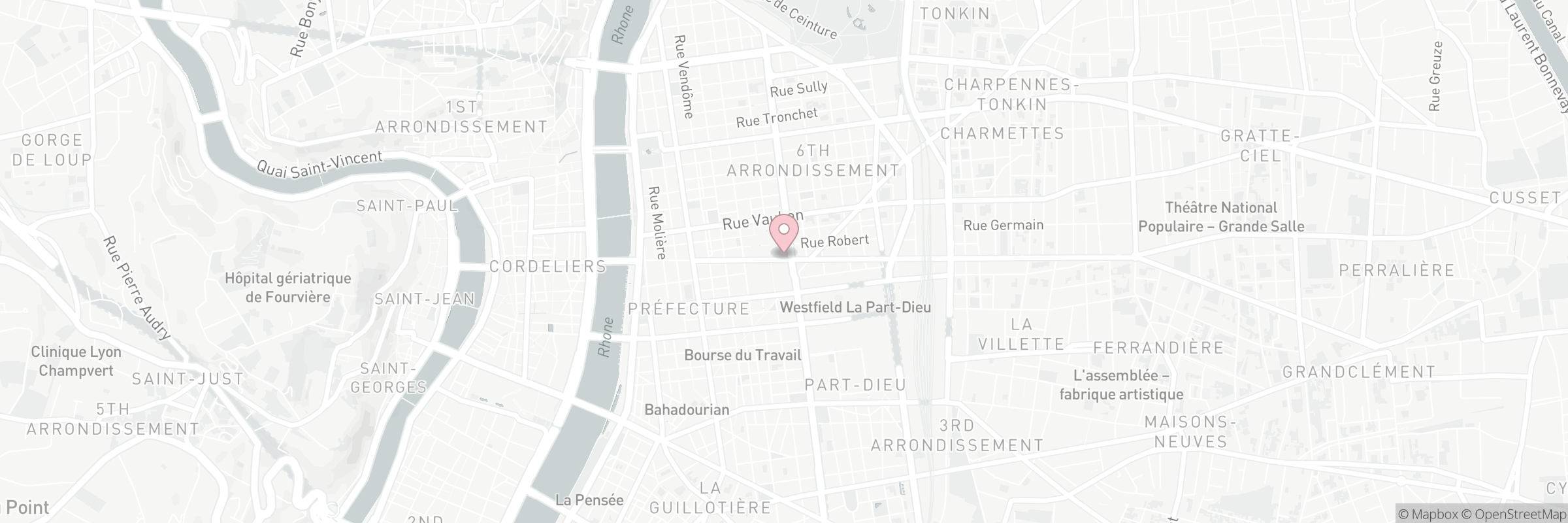 Carte indiquant l'adresse de Matsuri - Lyon Part-Dieu