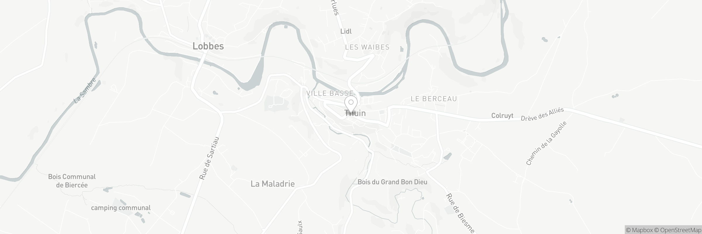 Map showing the address of Office du Tourisme de Thuin