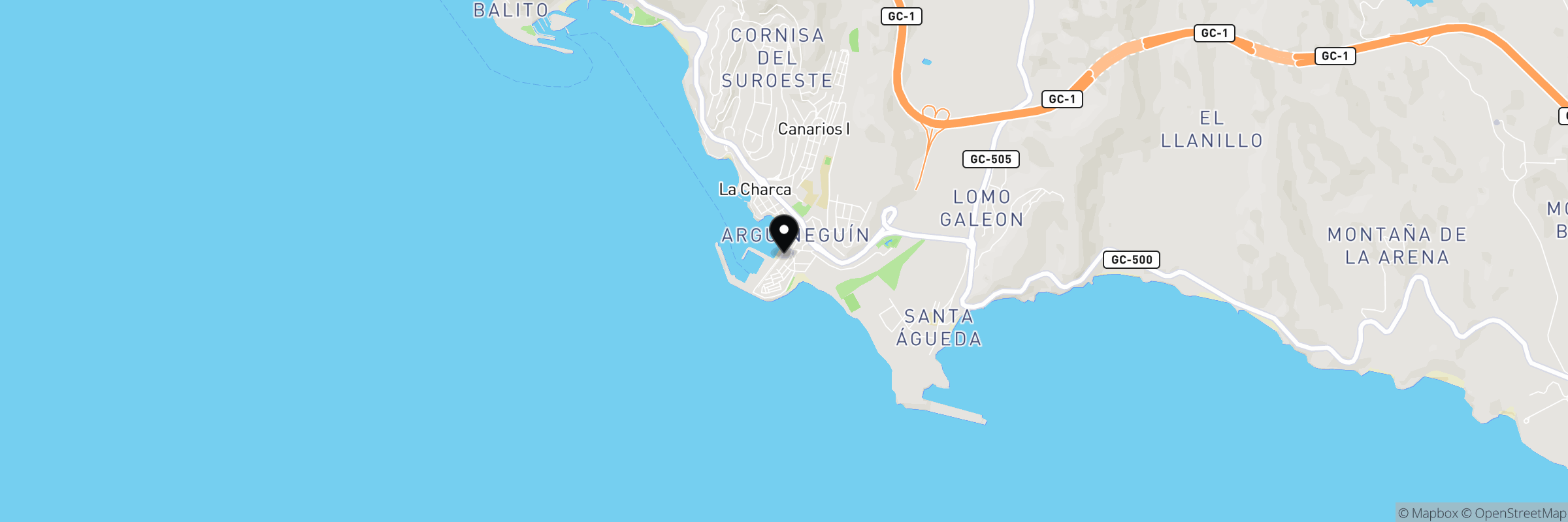 Karta som visar adressen till Taste Restaurant Gran Canaria