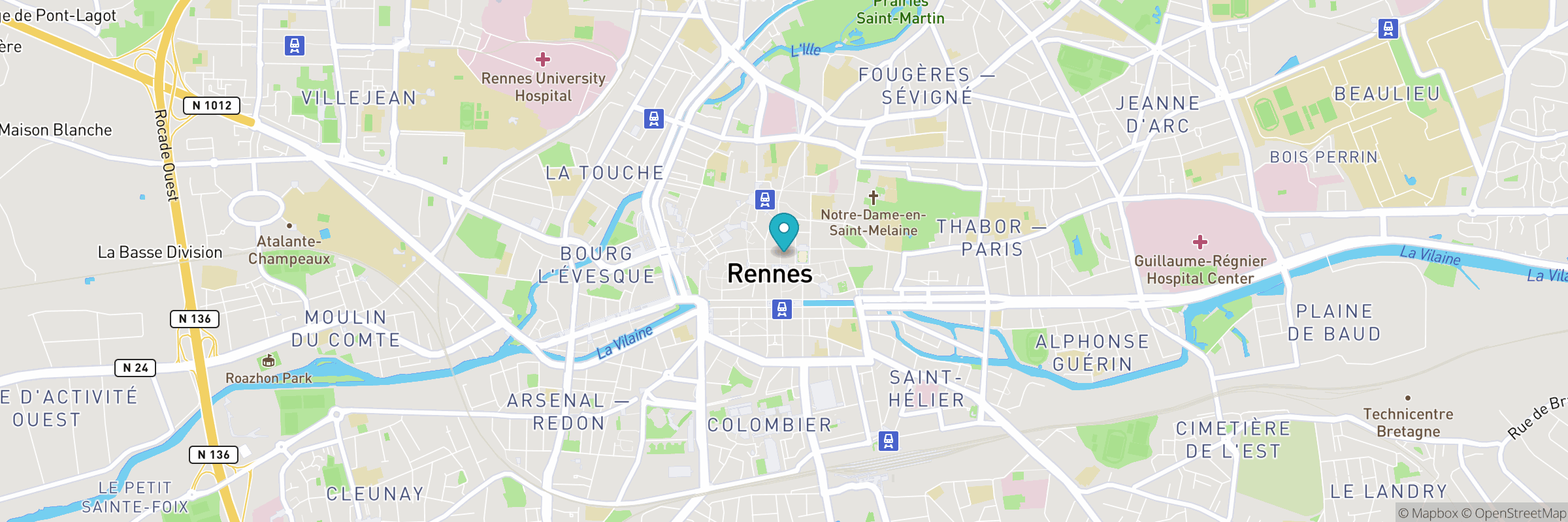 Carte indiquant l'adresse de PokéShop - Rennes