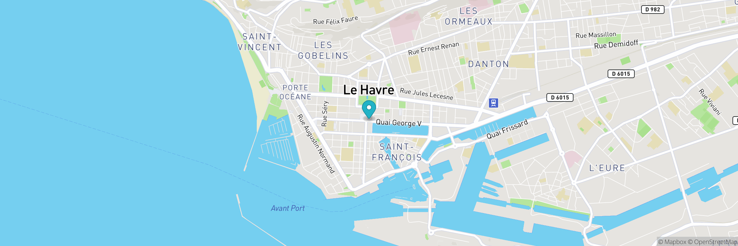 Carte indiquant l'adresse de Le Havre