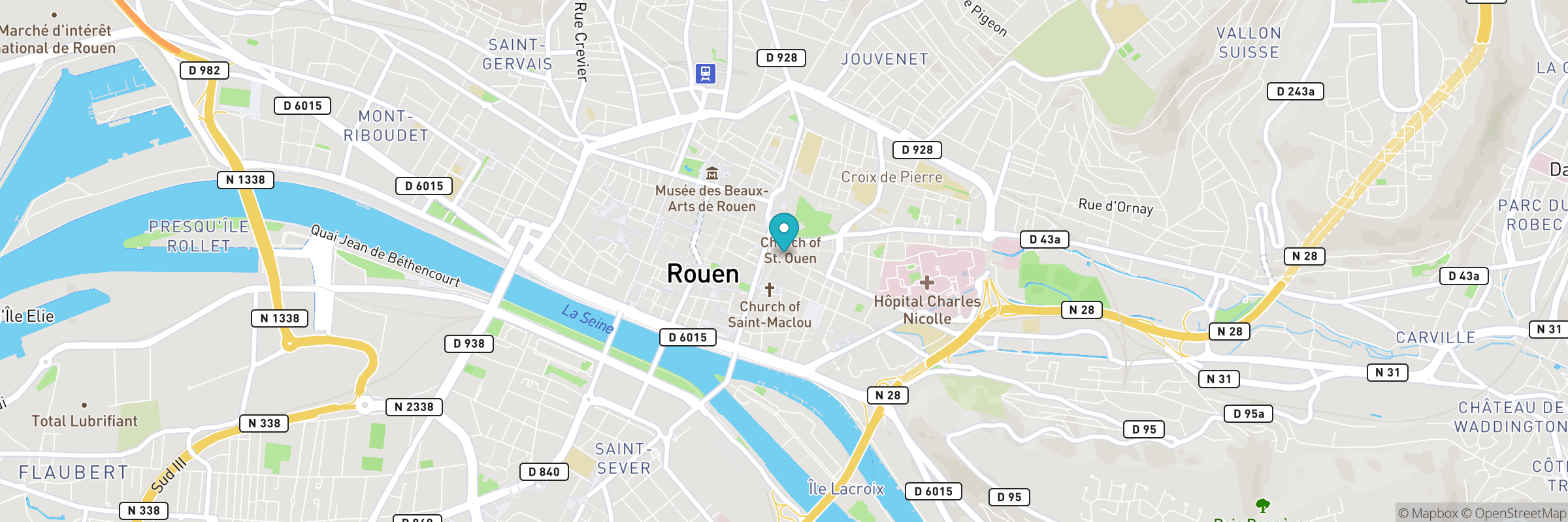 Carte indiquant l'adresse de PokéShop - Rouen