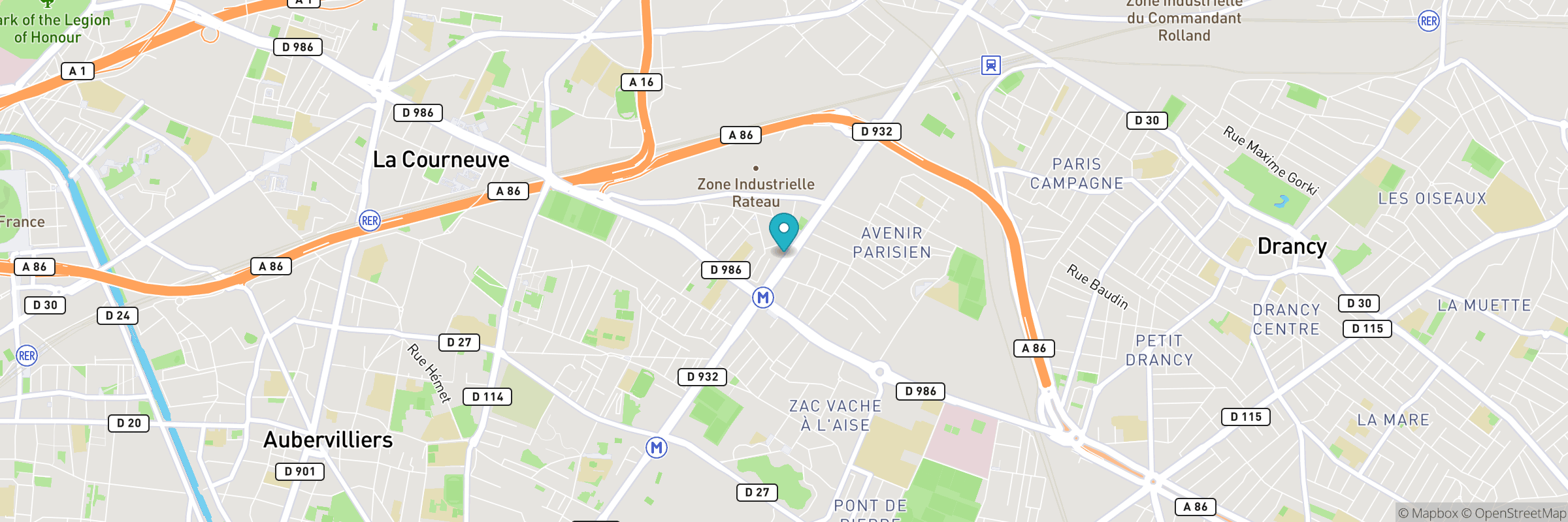 Map showing the address of PokéShop - La Courneuve