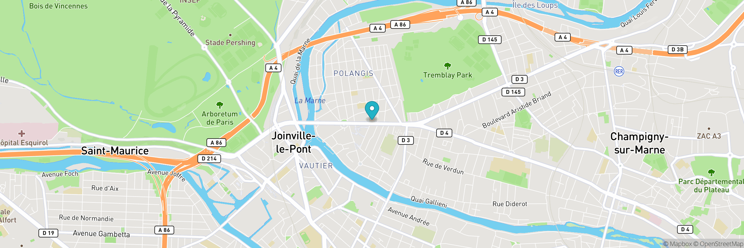 Map showing the address of PokeShop - Joinville le Pont 