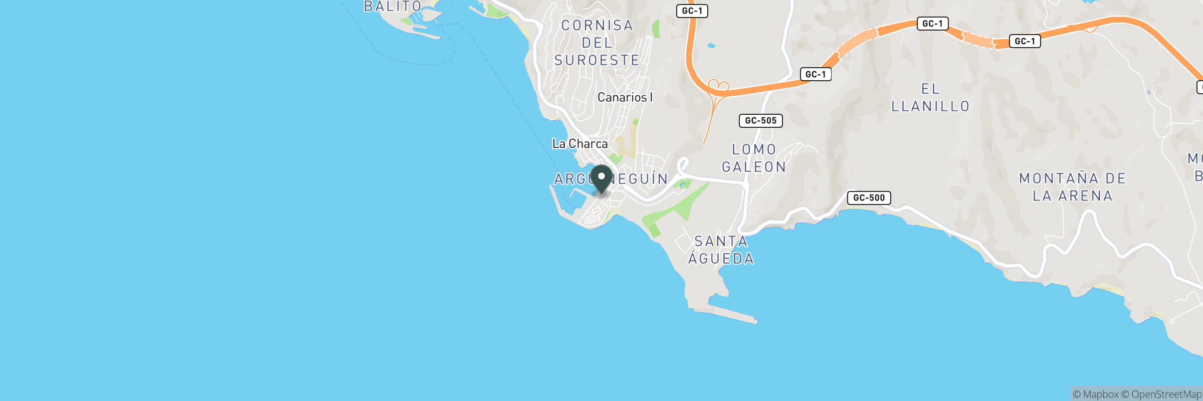Karta som visar adressen till Taste Bistro Gran Canaria