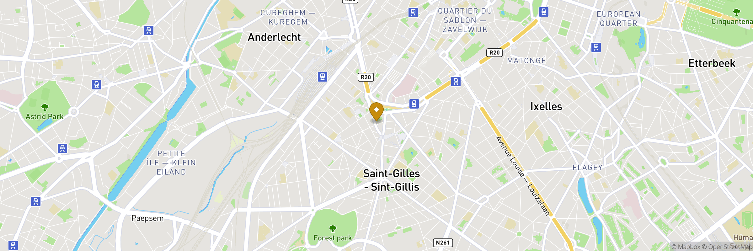 Kaart met het adres van La Porteuse d'Eau