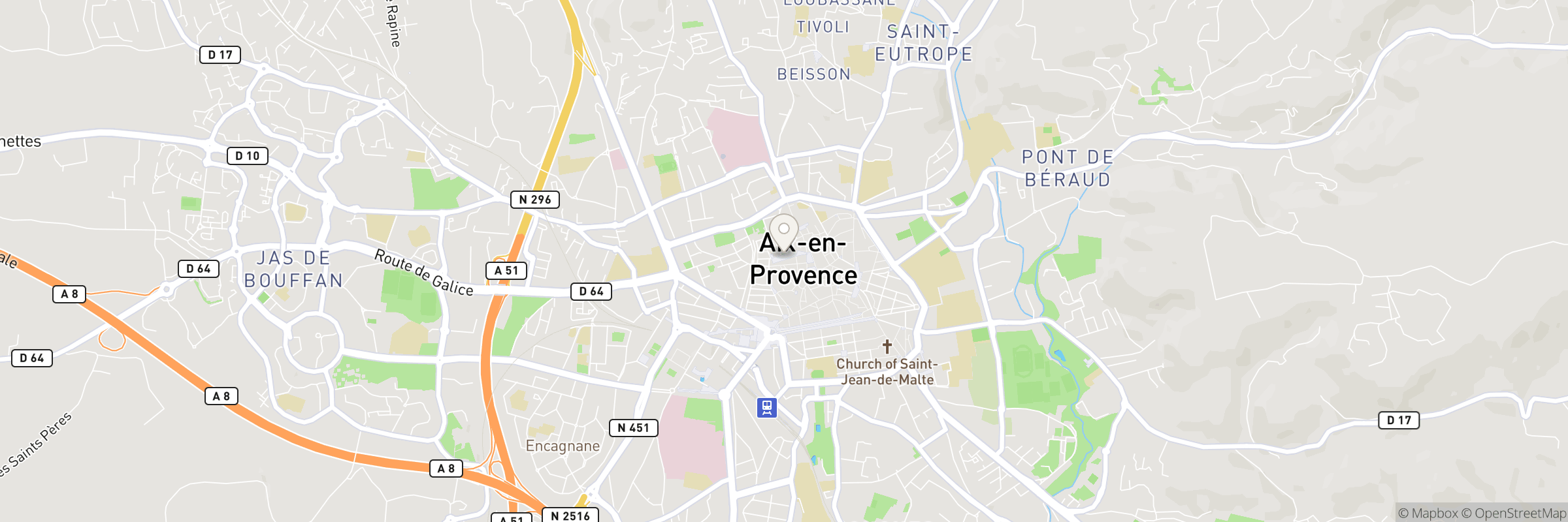 Map showing the address of Le Portofino